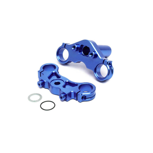 Aluminum Triple Clamp Set, Blue: Promoto-MX by LOSI