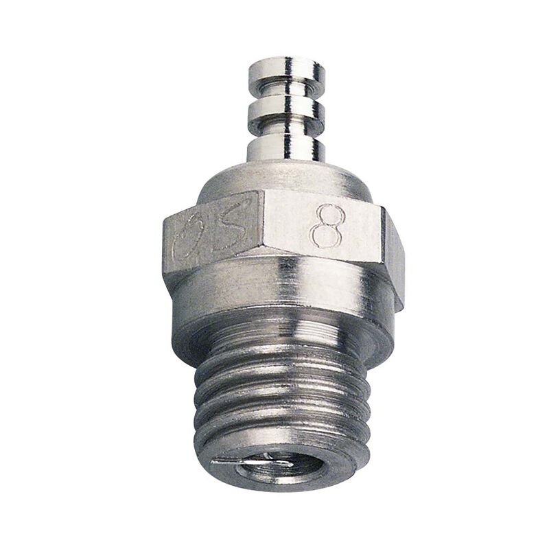 Glow Plug No.8 (aircraft) 1/4-32 UNEF thread By OS Engines