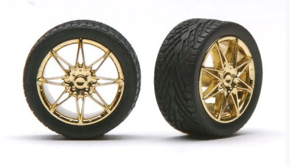 Pegasus 1/24 Diamante's RimWTires Gold