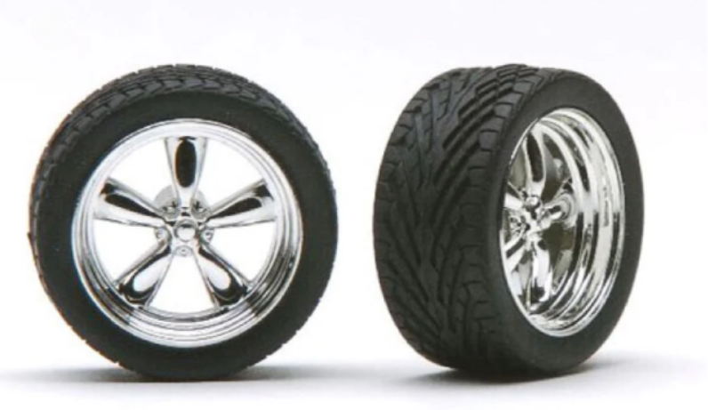 Pegasus 1/24 Ts Rims With Tires Chrome