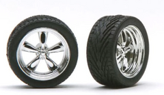 Pegasus 1/24 Ts Rims With Tires Chrome