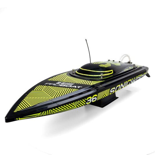 36" Pro Boat Sonicwake V3 Self Righting 96+ KPH Black/Green by Proboat