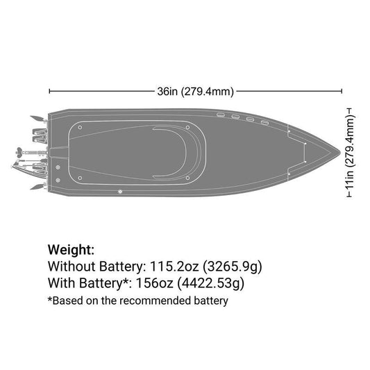 36" Pro Boat Sonicwake V3 Self Righting 96+ KPH Black/Green by Proboat