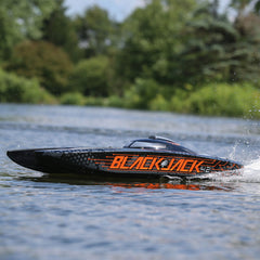 Blackjack 42-inch Brushless 8S Catamaran, Black/Orange:RTR 55+ Mph by Pro Boat