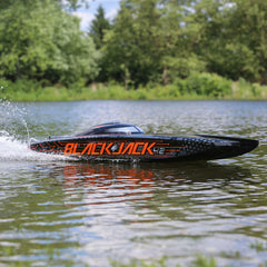 Blackjack 42-inch Brushless 8S Catamaran, Black/Orange:RTR 55+ Mph by Pro Boat