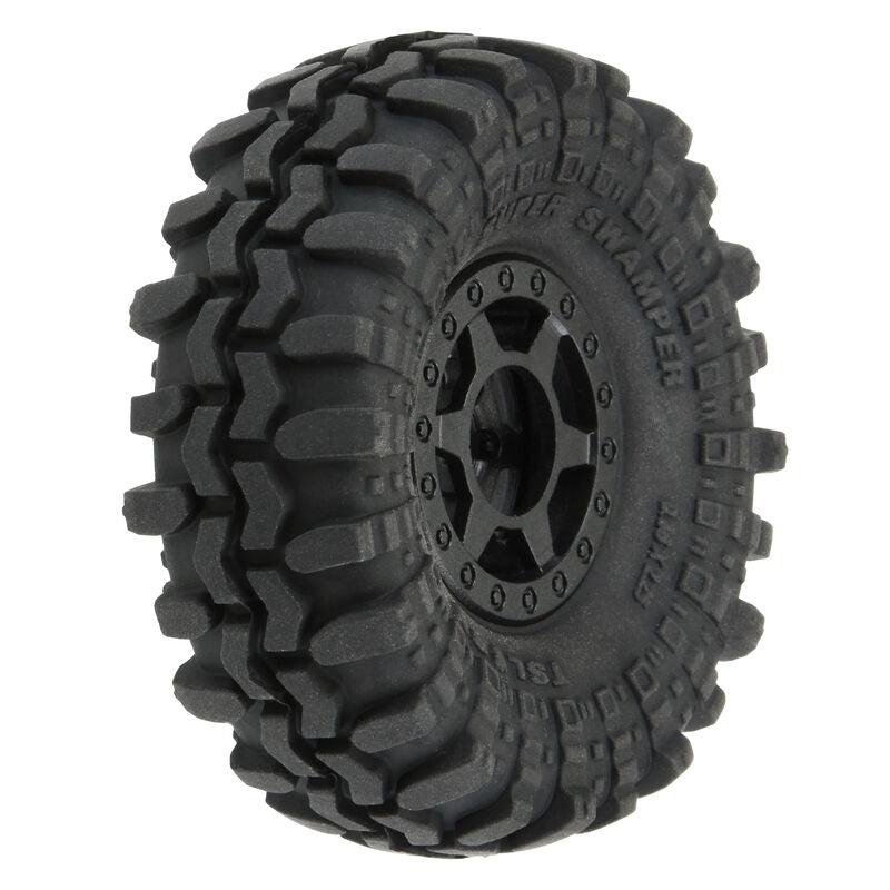 1/24 Super Swamper F/R 1.0 Tires MTD 7mm Blk (4) by Proline