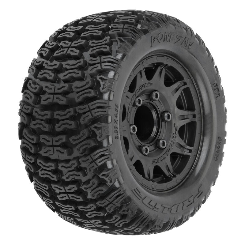 Bonesaw 2.8" All-Terrain Truck Tires Mounted on Raid Black 6x30 Removable Hex