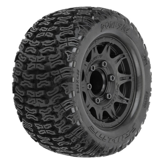 Bonesaw 2.8" All-Terrain Truck Tires Mounted on Raid Black 6x30 Removable Hex