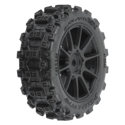 Badlands MX 1.9" All-Terrain Buggy Tires (4) Mounted on Mach-10 Black 1.9" 12mm