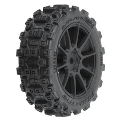 Badlands MX 1.9" All-Terrain Buggy Tires (4) Mounted on Mach-10 Black 1.9" 12mm