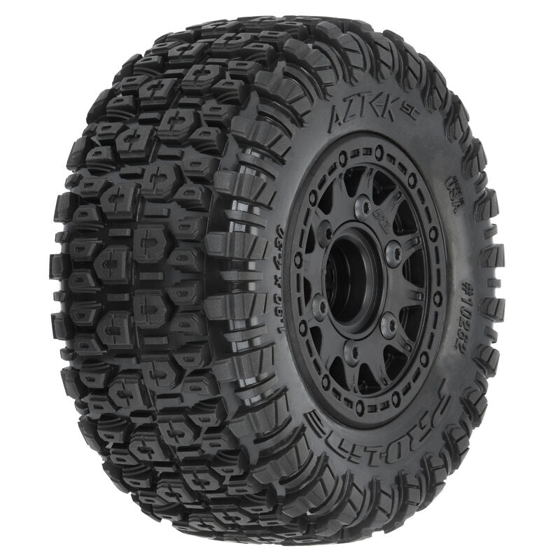 Aztek SC 2.2"/3.0" M2 (Medium) Tires Mounted on Raid Black 6x30 Removable Hex