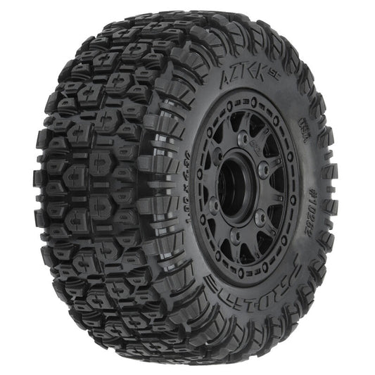 Aztek SC 2.2"/3.0" M2 (Medium) Tires Mounted on Raid Black 6x30 Removable Hex