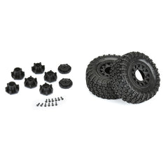 Aztek SC 2.2"/3.0" M2 (Medium) Tires Mounted on Raid Black 6x30 Removable Hex