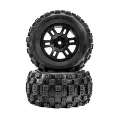 Badlands F/R Tires MTD 12mm Black Split Six (2) for ARRMA MINI KRATON