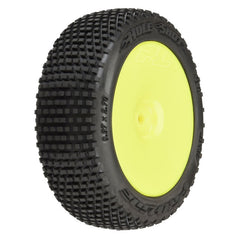 Hole Shot 3.0 Buggy Tires MTD Velocity Yellow Wheels for Arrma Typhon Grom by
