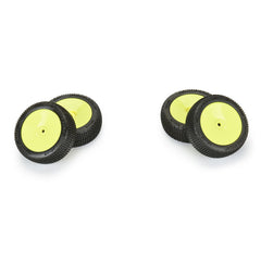 Hole Shot 3.0 Buggy Tires MTD Velocity Yellow Wheels for Arrma Typhon Grom by