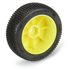 Hole Shot 3.0 Buggy Tires MTD Velocity Yellow Wheels for Arrma Typhon Grom by