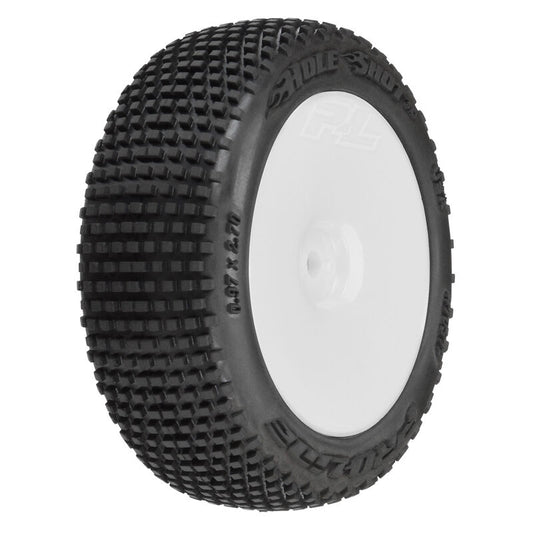 Hole Shot 3.0 Buggy Tires MTD Velocity White Wheels for Arrma Typhon Grom by