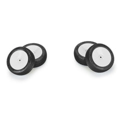 Hole Shot 3.0 Buggy Tires MTD Velocity White Wheels for Arrma Typhon Grom by