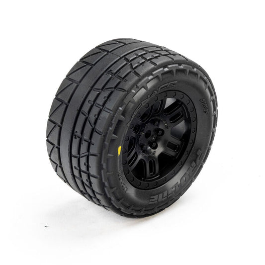Menace F/R Street Tires Mounted 12mm Black Split Six for ARRMA Mini KRATON by