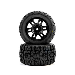 Jaeger F/R MT Tires MTD 12mm Black Split Six (2) for ARRMA Mini KRATON