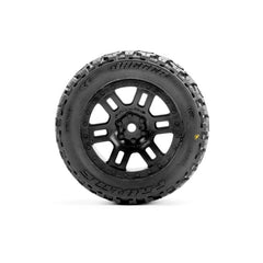 Jaeger F/R MT Tires MTD 12mm Black Split Six (2) for ARRMA Mini KRATON