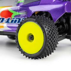 Prism F/R Carpet Tires Mounted 7mm Yellow (4): Losi Micro-T by Proline