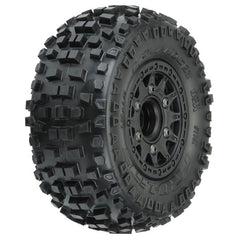 1/10 Badlands Front/Rear 2.2"/3.0" SC Mounted 12mm Black Raid (2) by Proline