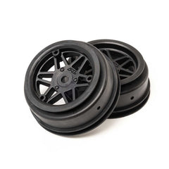 Sherriff Dirt Oval Front Wheel Black 1.7/2.2 (2): Losi Sprint by Proline