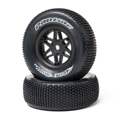 Sherriff Dirt Oval Front Wheel Black 1.7/2.2 (2): Losi Sprint by Proline