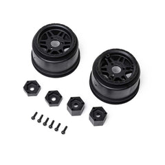 Sherriff Dirt Oval Rear Wheel Black (2): 1.7/2.2 Losi Sprint and DLM by Proline