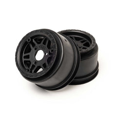 Sherriff Dirt Oval Rear Wheel Black (2): 1.7/2.2 Losi Sprint and DLM by Proline
