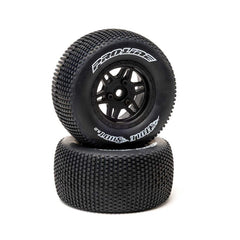 Sherriff Dirt Oval Rear Wheel Black (2): 1.7/2.2 Losi Sprint and DLM by Proline