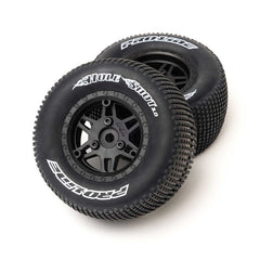 Sherriff Dirt Oval Rear Wheel Black (2): 1.7/2.2 Losi Sprint and DLM by Proline