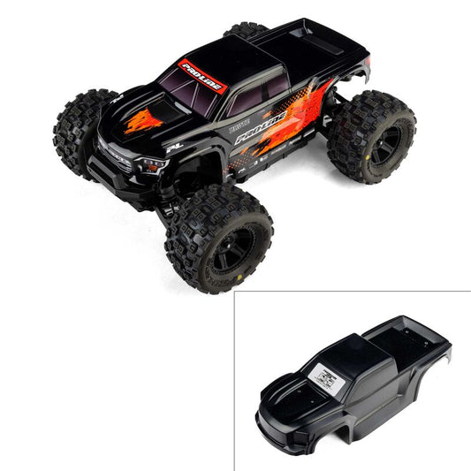 1/16 Pre-Cut Truck Body Tough Color Black: Traxxas Mini Maxx by Proline