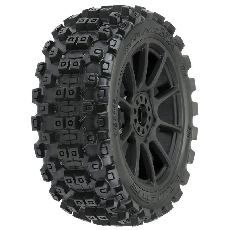 1/8 Badlands MX M2 F/R Buggy Tires Mounted 17mm Black Mach 10 (2) by Proline