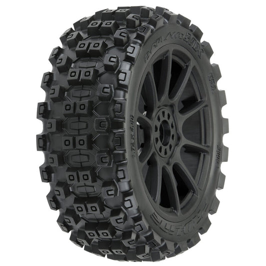 1/8 Badlands MX M2 F/R Buggy Tires Mounted 17mm Black Mach 10 (2) by Proline