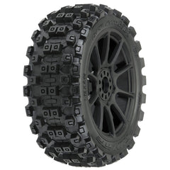 1/8 Badlands MX M2 F/R Buggy Tires Mounted 17mm Black Mach 10 (2) by Proline