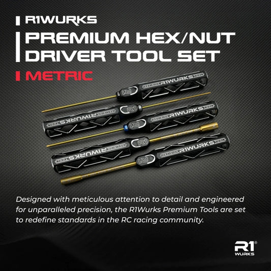 R1 WURKS Premium Hex/Nut Driver Tool Set, Metric