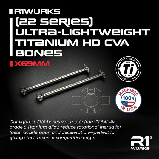 R1WURKS (22 Series) Ultra-lightweight Titanium HD CVA Bones 22X, X69mm 38.78%
