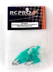 Bent Stainless Super Glue Tip Suit Medium to Thick CA Glue Bottles Green 10pcs