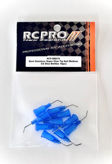 Bent Stainless Super Glue Tip Suit Medium CA Glue Bottles Blue 10pcs by RC PRO