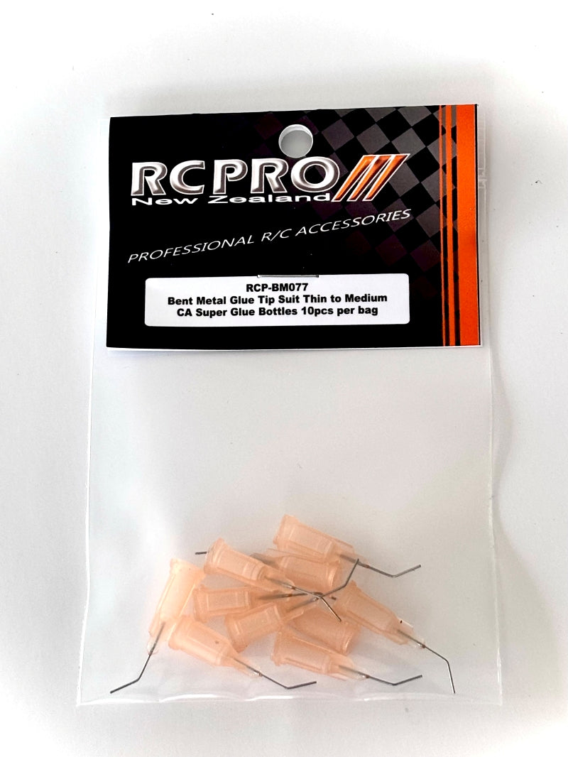 Bent Stainless Glue Tip Suit Thin to Medium CA Super Glue Bottles Peach 10pcs