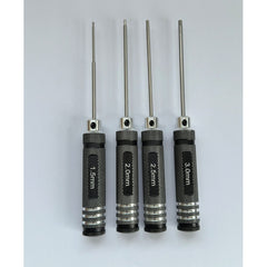 HSS Allen Wrench Hex Set 1.5, 2, 2.5, 3mm 180mm Long Black by RC Pro