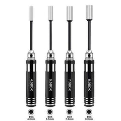 Nut Driver Set 4mm, 5.5mm, 7mm and 8mm Black by RC Pro