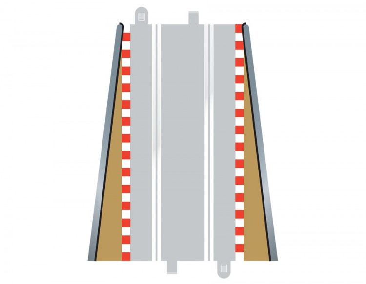 Scalextric Borders Lead In/Out 350mm 2