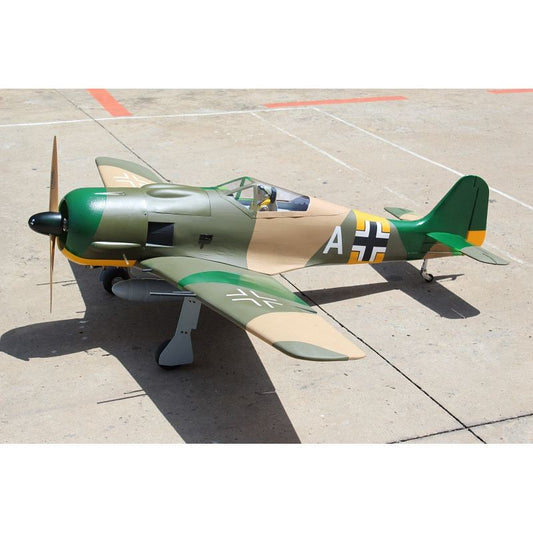 Focke-Wulf FW-190 80"wingspan 55cc, PU rubber wheels, Matt (included ER-150