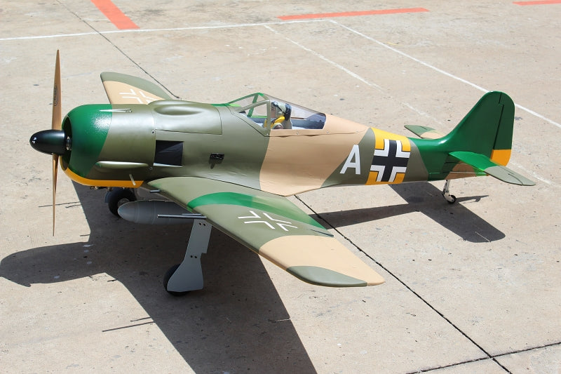 Focke-Wulf FW-190 80"wingspan 55cc, PU rubber wheels, Matt (included ER-150