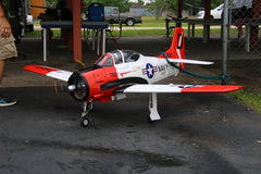 T-28 North America 86" wingspan, 35-60cc, including Rubber Wheels. plus Optional