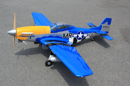Obsession North American Aviation P-51D 71 Inch ARF 35cc included full box of